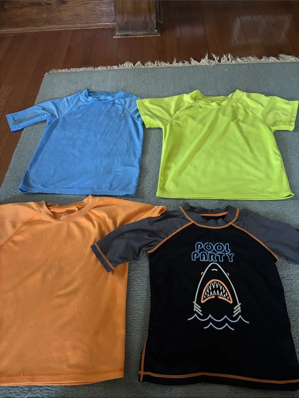 Target Kids Swim Rashguards - Blue, Yellow, Orange, Black